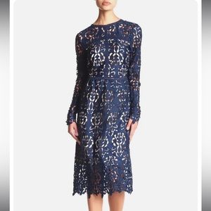 🎉Host‎ Pick🎉 Alexia Admor Navy Lace Crochet Midi Dress Size Medium